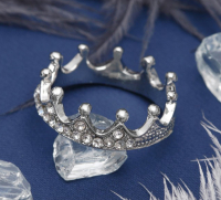 Кольцо "Корона", цвет серебро