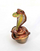 Шкатулка-тайник кобра с монеткой металл