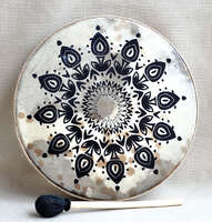 Бубен шаманский 36 см натуральная кожа