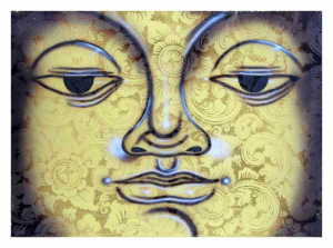 Картина "Будда" холст, масло 50х70 см