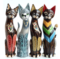 Фигурки "Кошки" деревянные 50 см