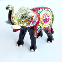 Слон со стеклянной мозаикой 24 см