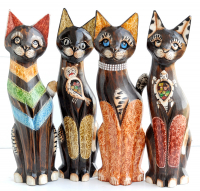 Фигурки "Кошки" деревянные 40 см