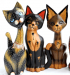 Фигурки "Кошки" деревянные 30 см